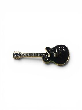 Black Electric Guitar Enamel Pin